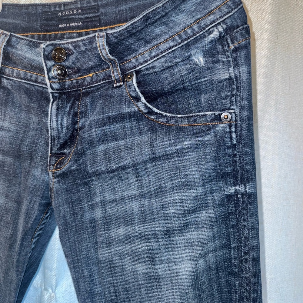 Hudson Jeans Blue Flare leg jeans. Low rise. Size 28 x 30” long. - Picture 4 of 7